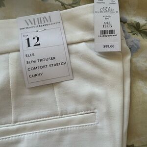 White House Black Market Curvy Slim Trousers in White